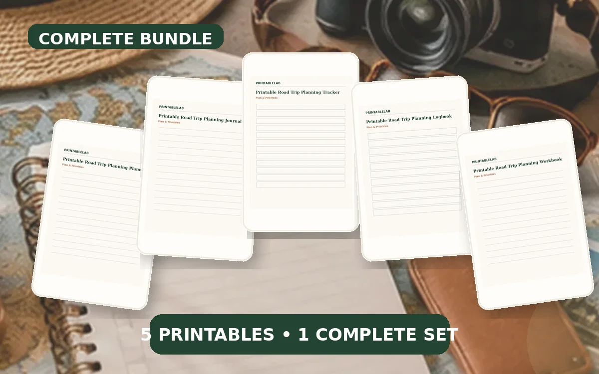 Complete Road Trip Planning Printable Bundle cover