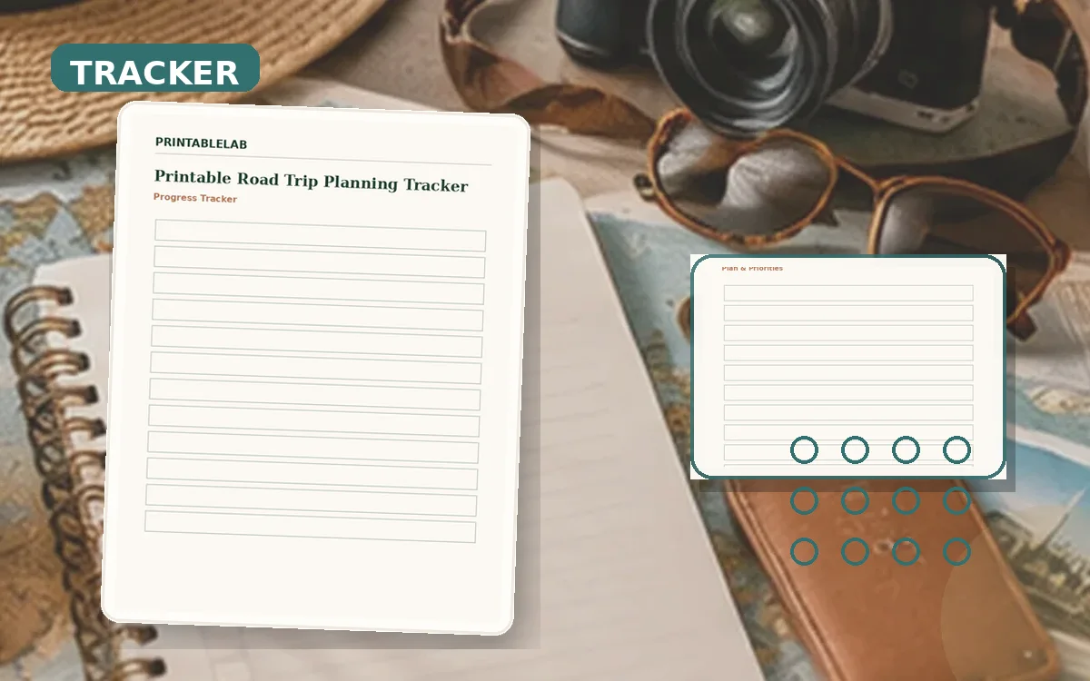 Printable Road Trip Planning Tracker cover