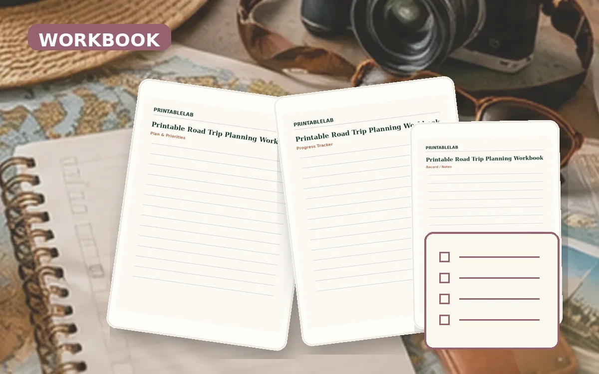 Printable Road Trip Planning Workbook cover