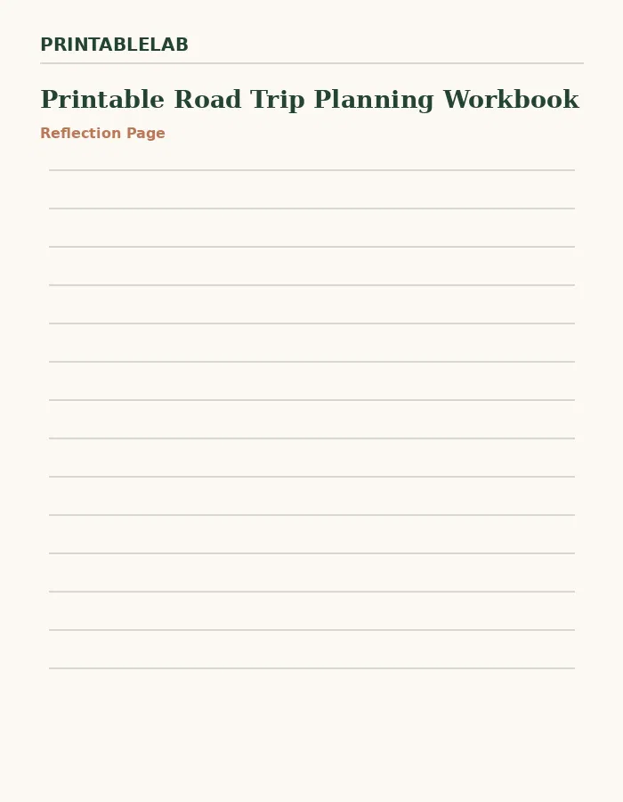 Printable Road Trip Planning Workbook preview 2