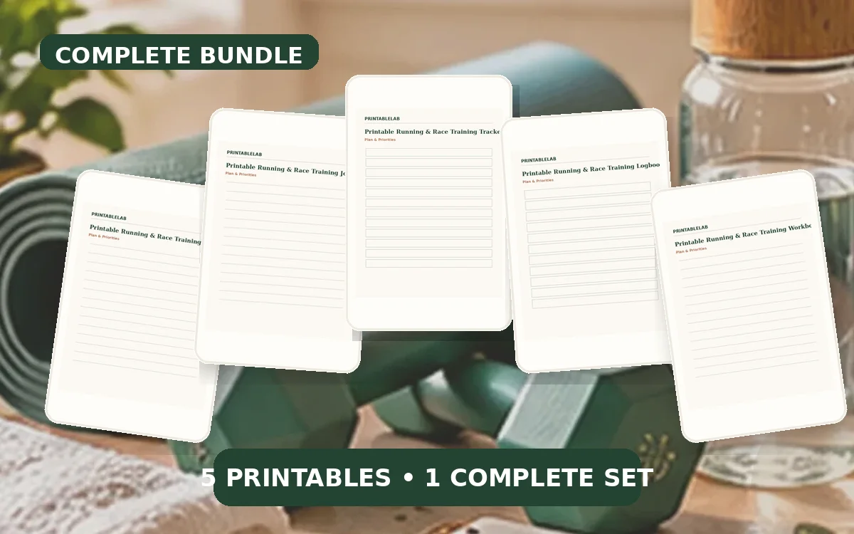 Complete Running & Race Training Printable Bundle cover