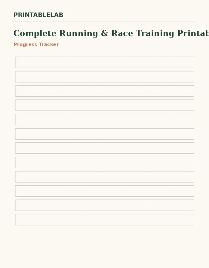 Complete Running & Race Training Printable Bundle preview 3