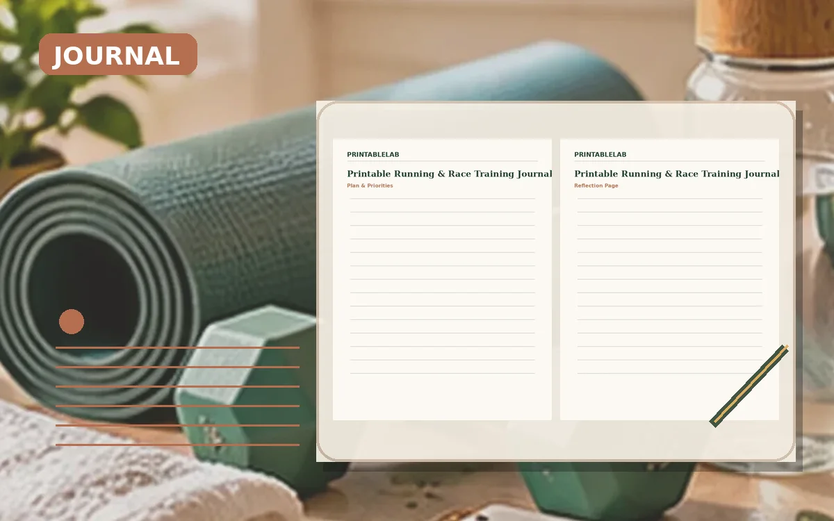 Printable Running & Race Training Journal cover