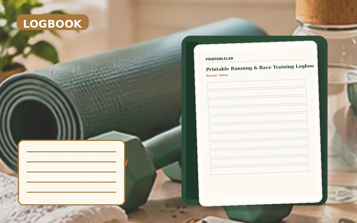 Printable Running & Race Training Logbook cover