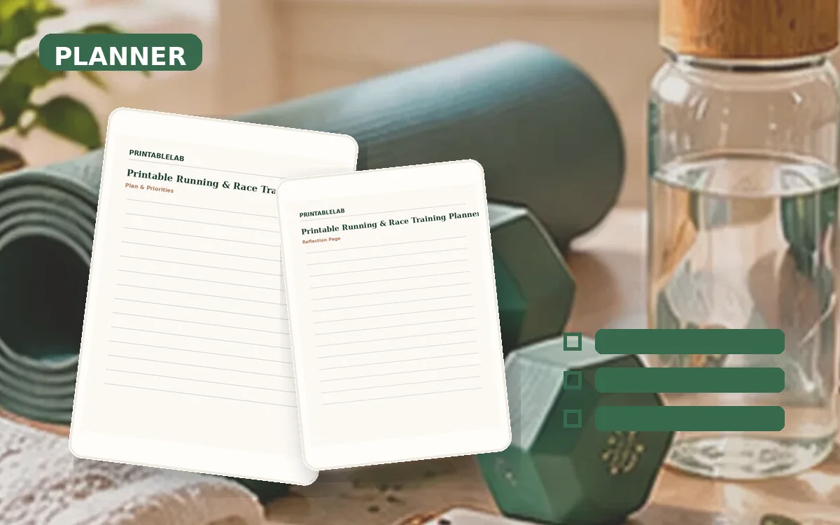 Printable Running & Race Training Planner cover
