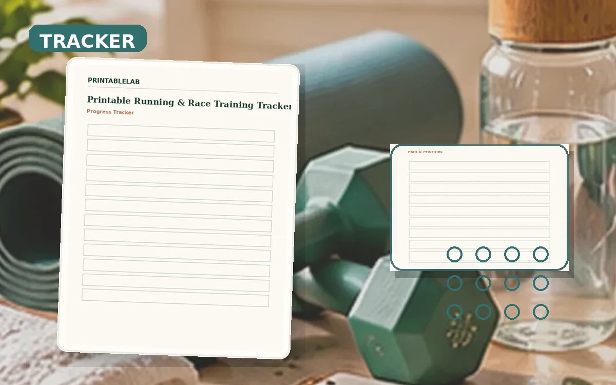 Printable Running & Race Training Tracker cover