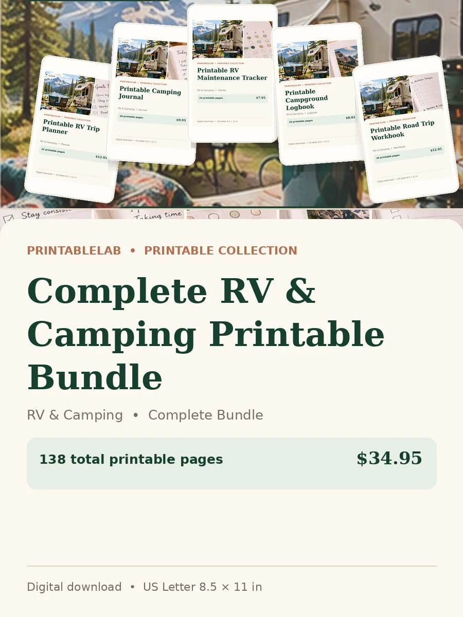 Complete RV & Camping Printable Bundle cover