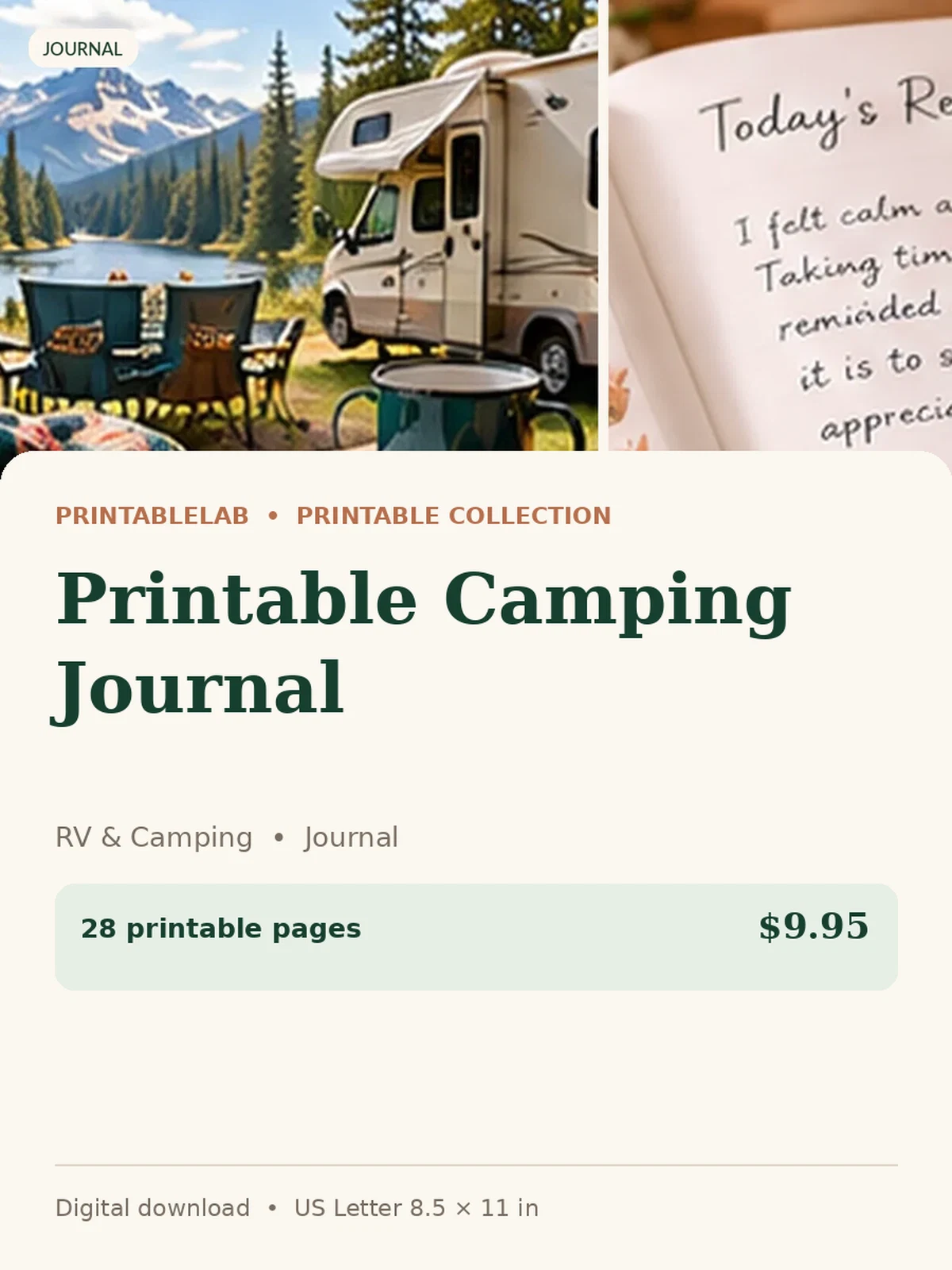 Printable Camping Journal preview 1