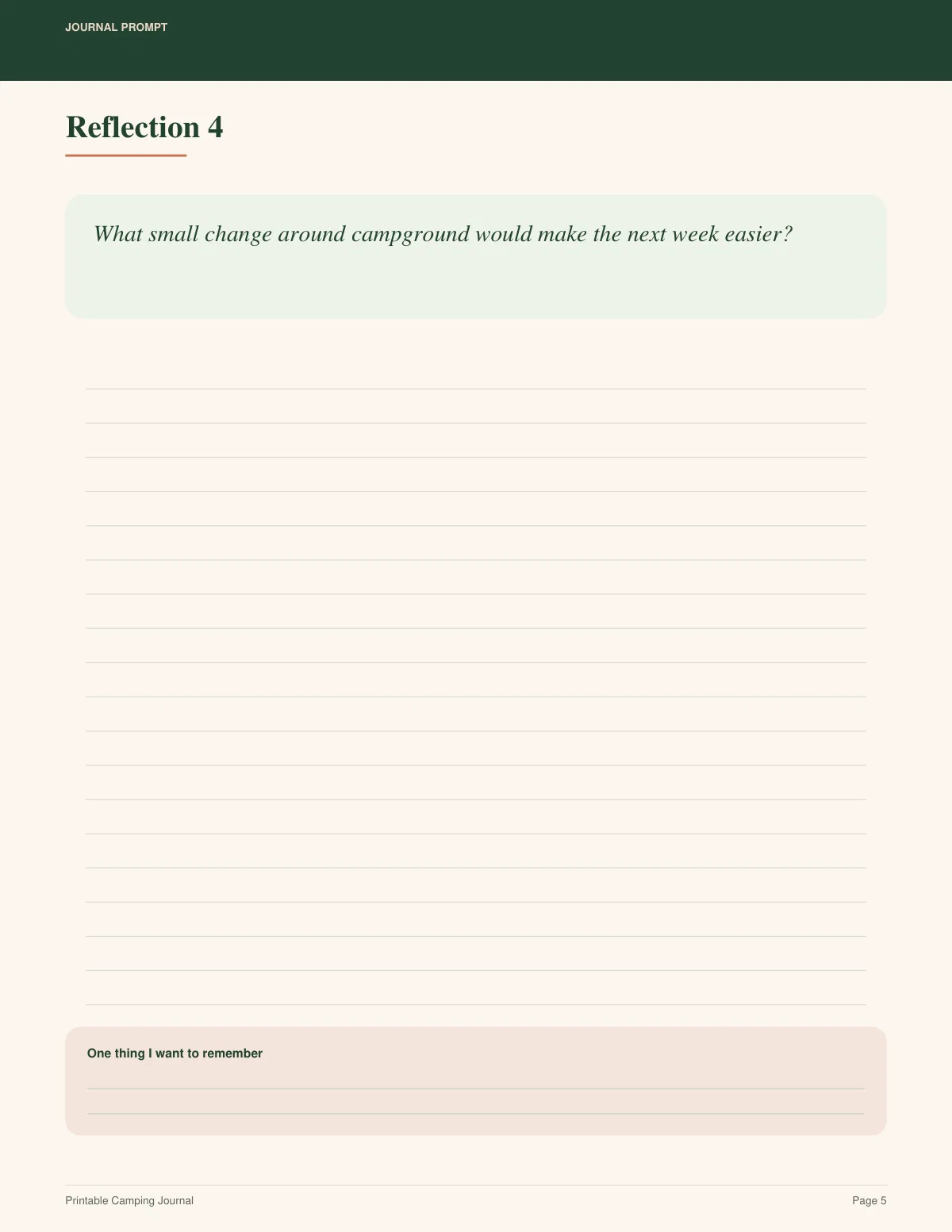 Printable Camping Journal preview 4