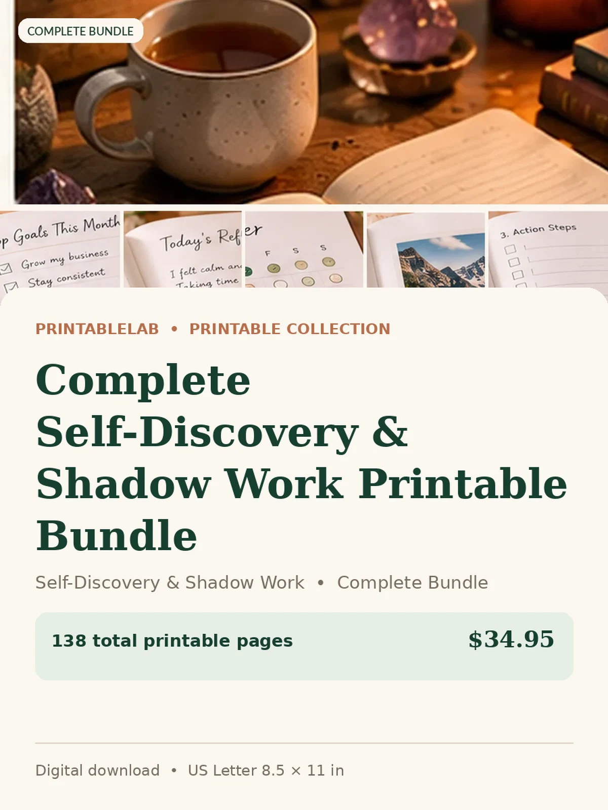 Complete Self-Discovery & Shadow Work Printable Bundle preview 1