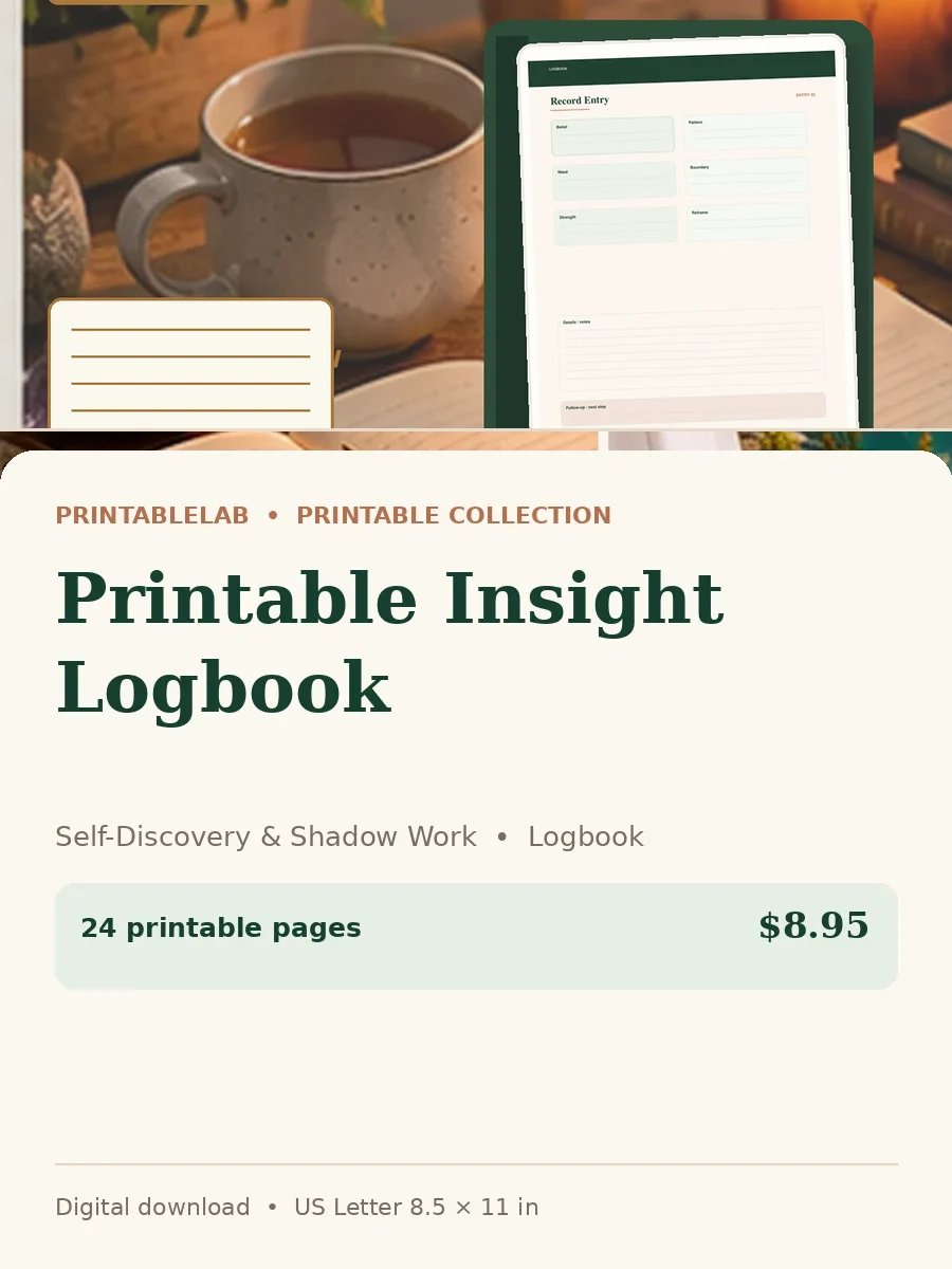 Printable Insight Logbook cover
