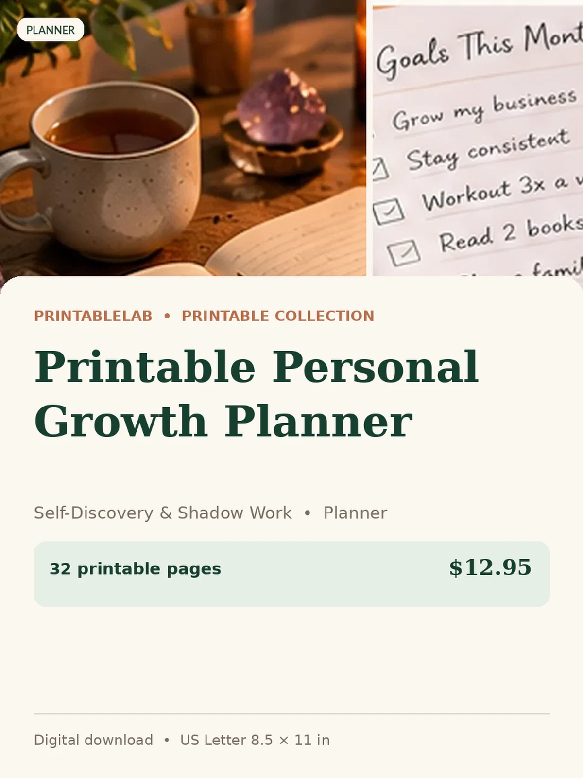 Printable Personal Growth Planner preview 1