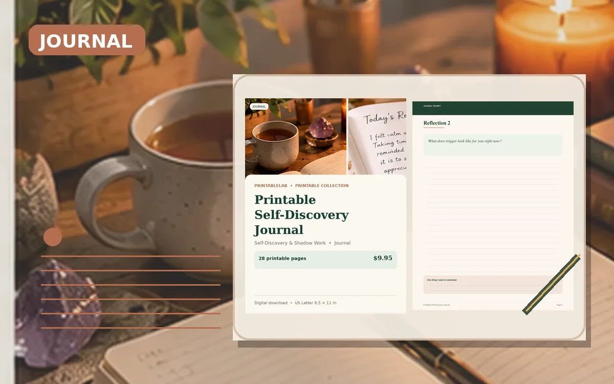 Printable Self-Discovery Journal cover