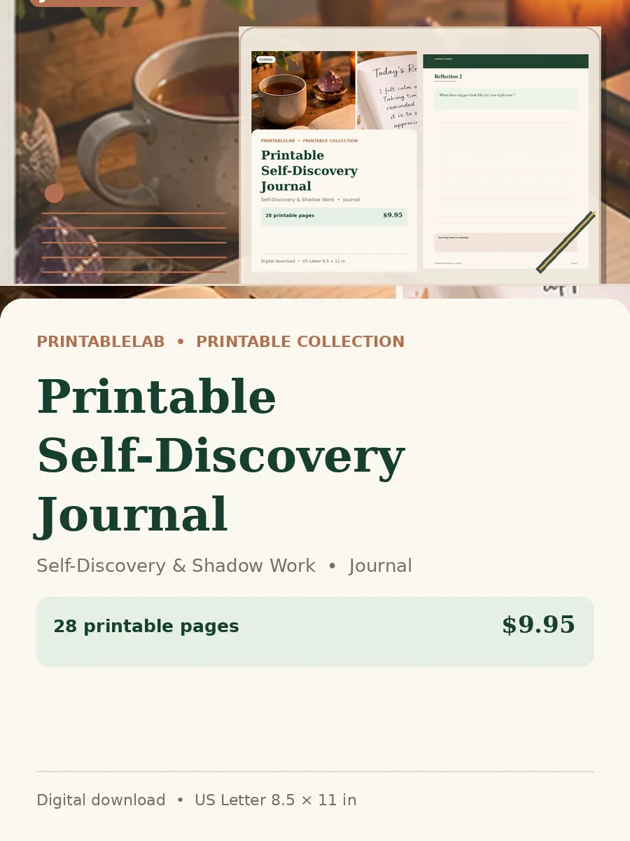 Printable Self-Discovery Journal cover