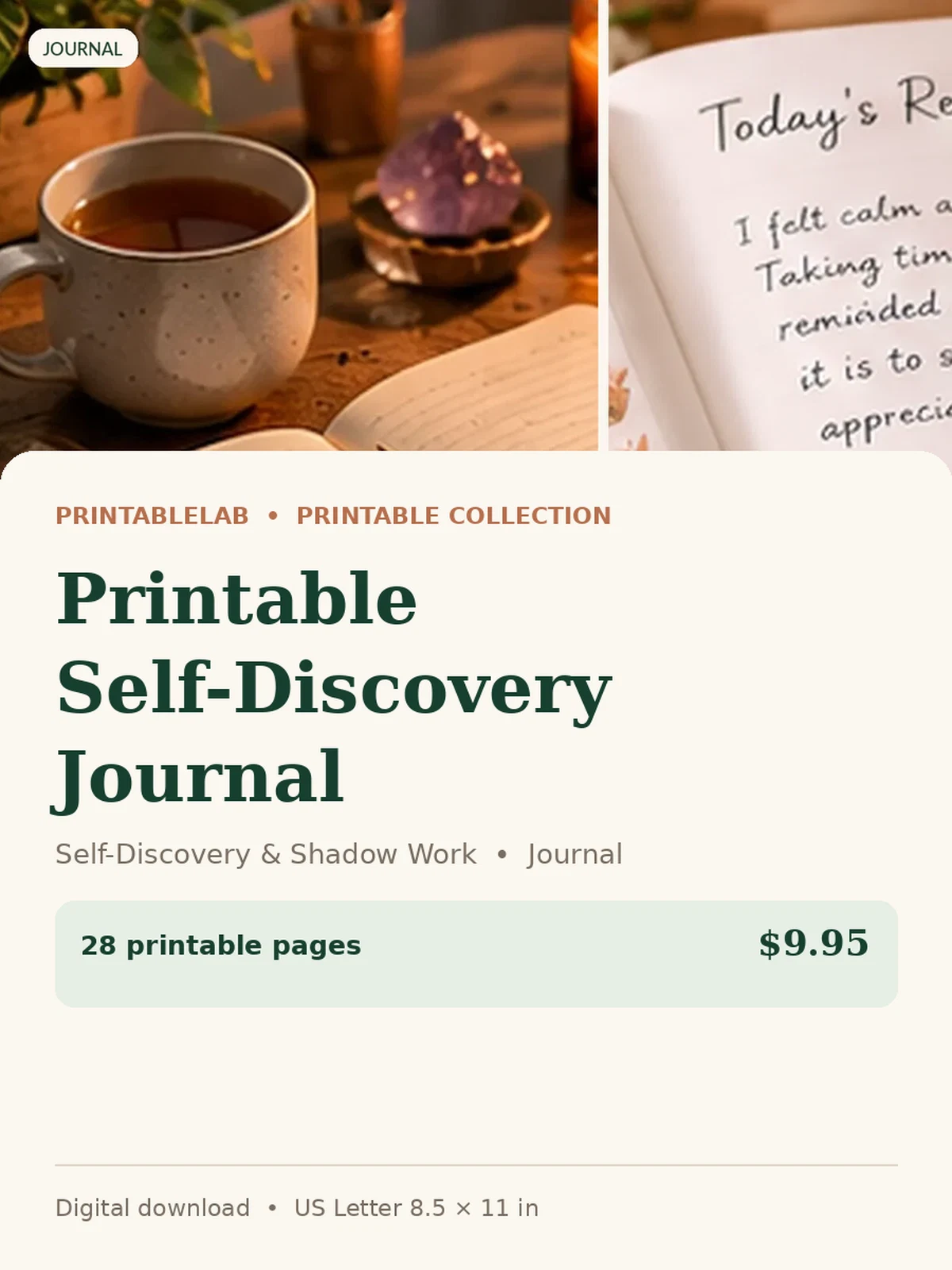 Printable Self-Discovery Journal preview 1
