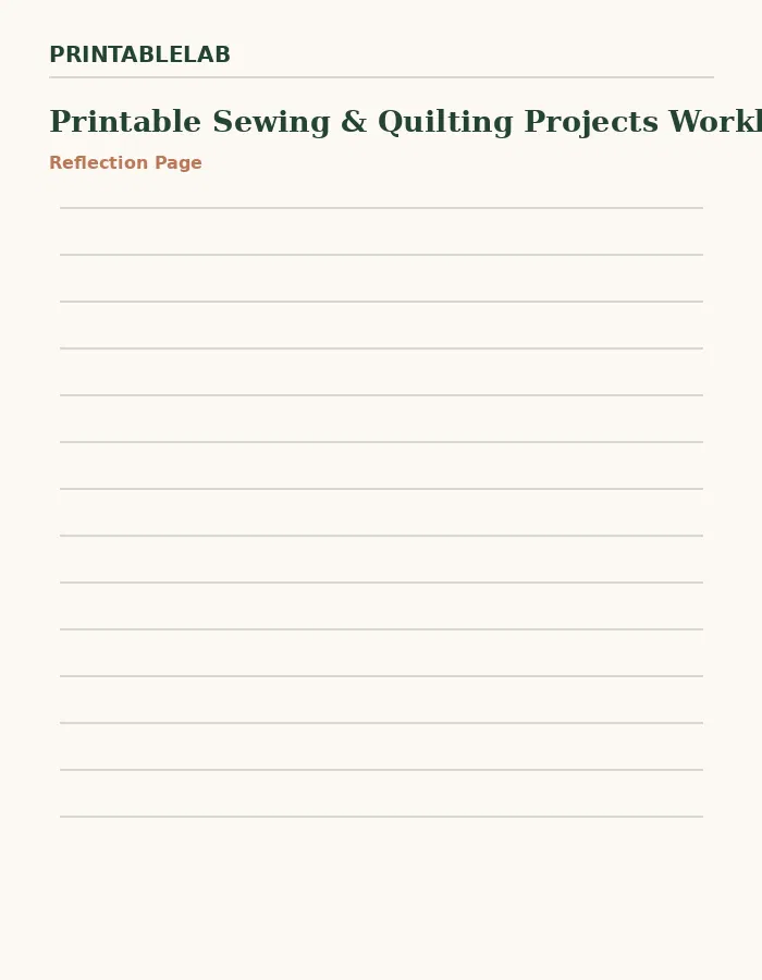 Printable Sewing & Quilting Projects Workbook preview 2