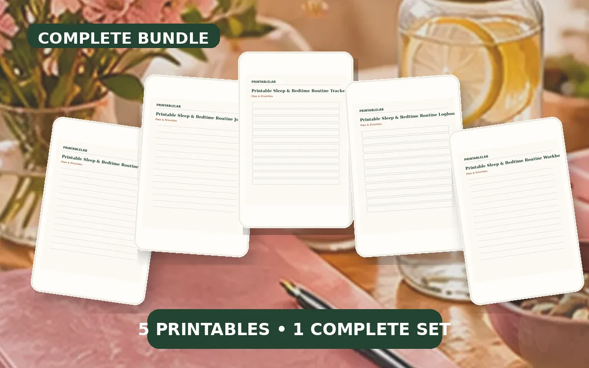 Complete Sleep & Bedtime Routine Printable Bundle cover