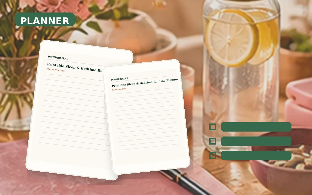 Printable Sleep & Bedtime Routine Planner cover