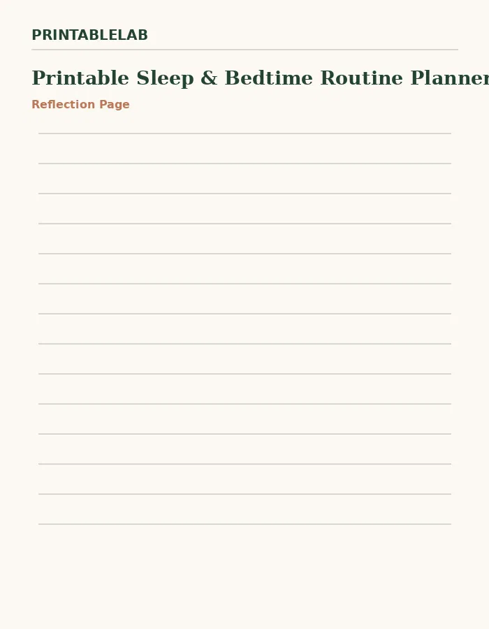 Printable Sleep & Bedtime Routine Planner preview 2
