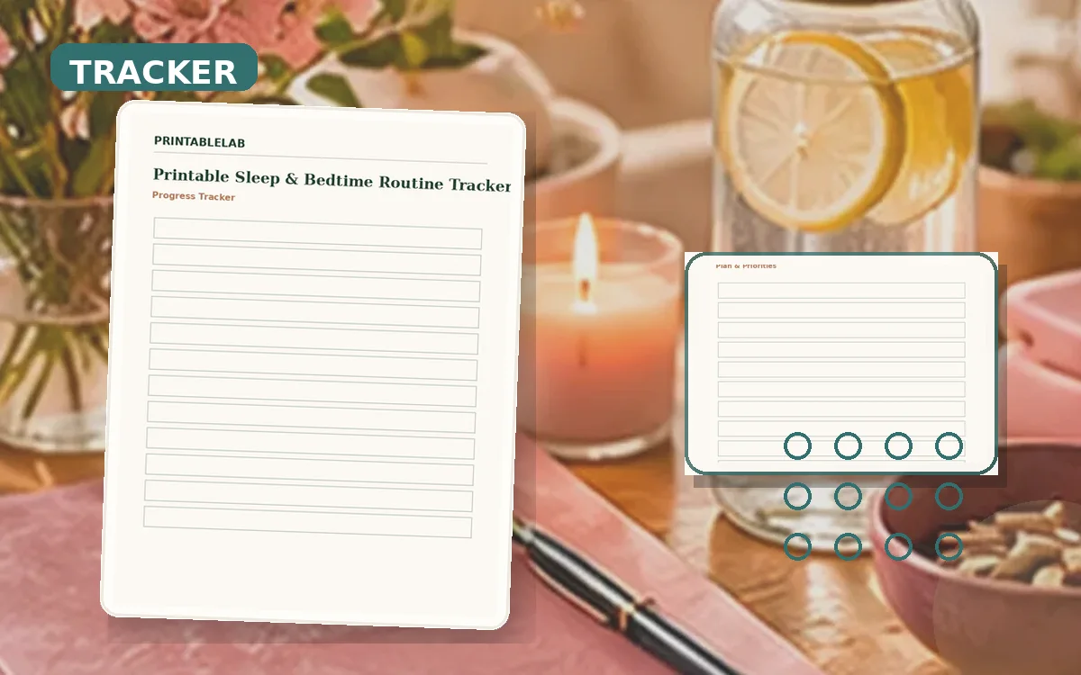 Printable Sleep & Bedtime Routine Tracker cover