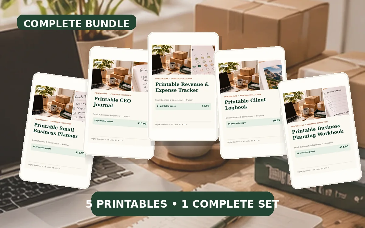 Complete Small Business & Solopreneur Printable Bundle cover