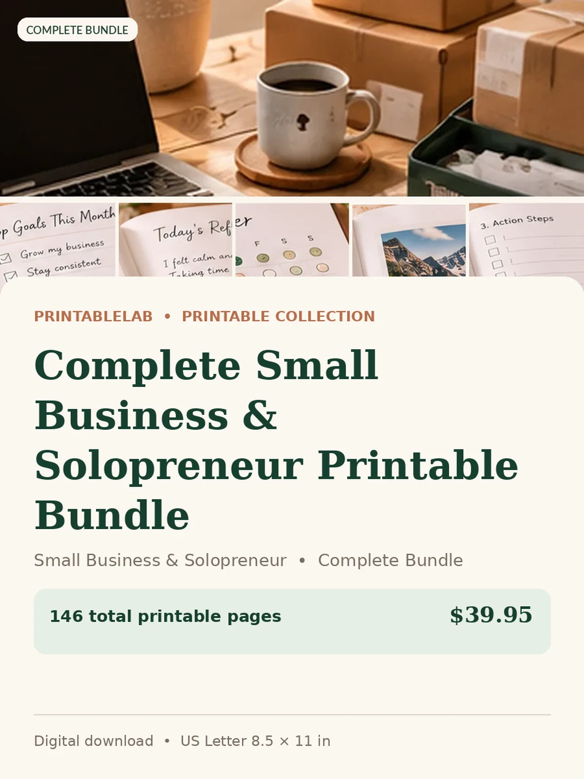 Complete Small Business & Solopreneur Printable Bundle preview 1