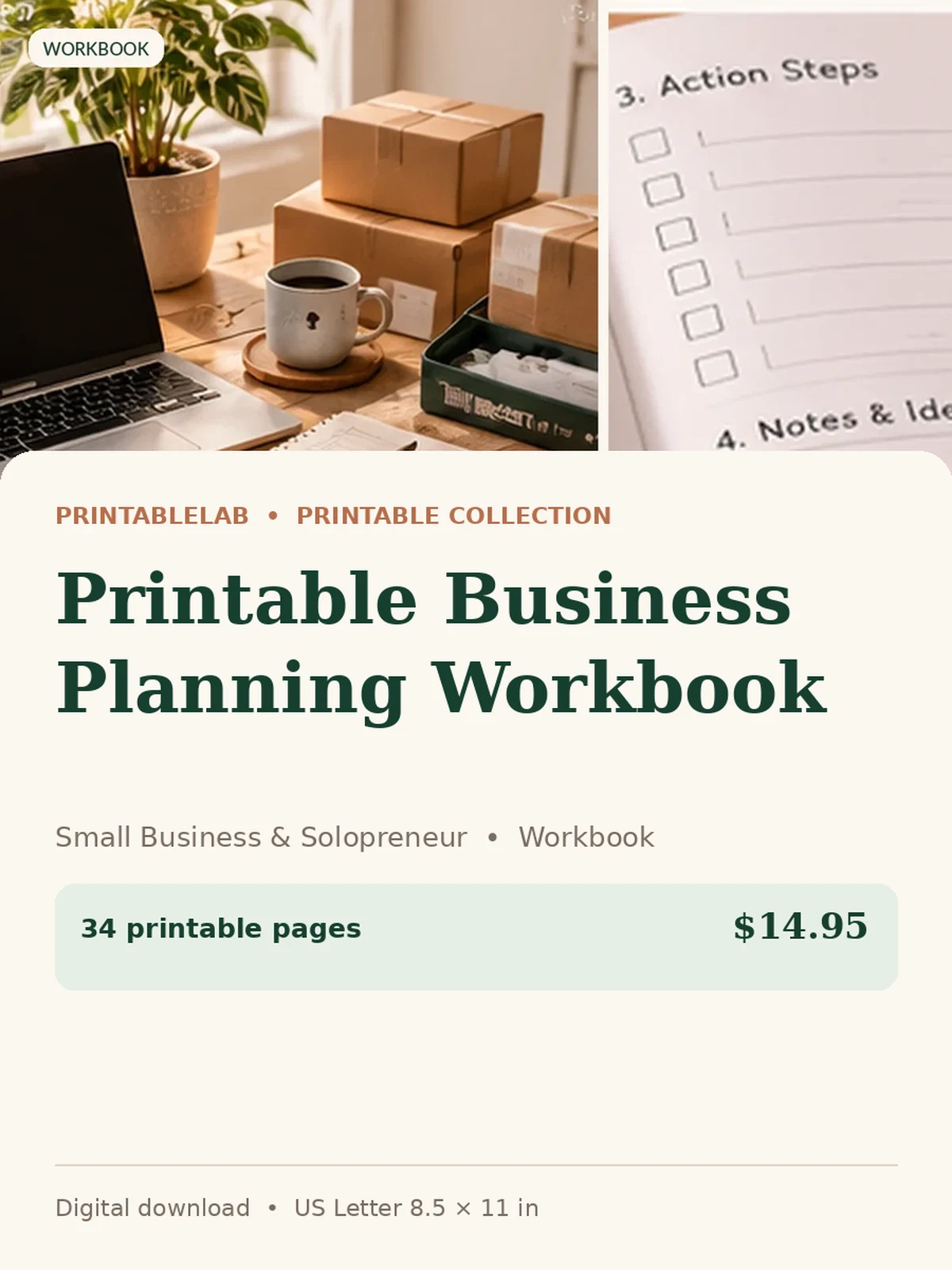 Printable Business Planning Workbook preview 1
