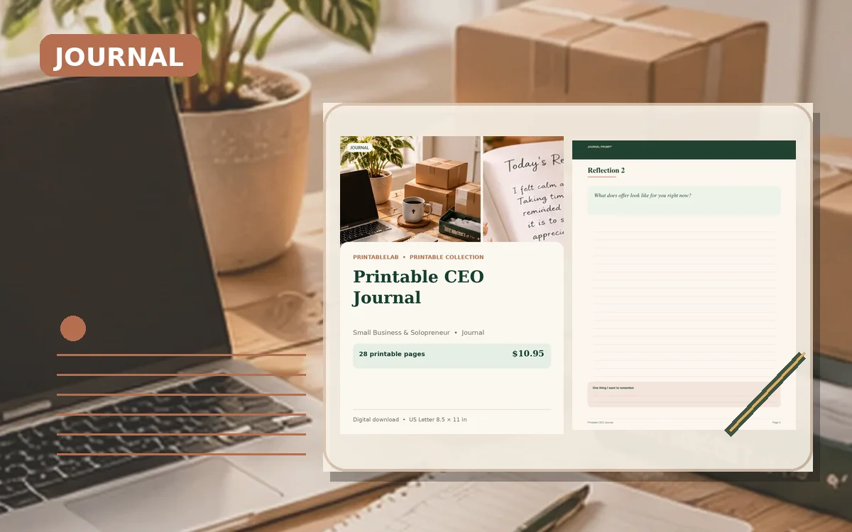 Printable CEO Journal cover