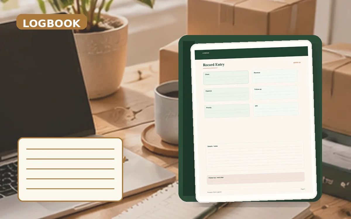 Printable Client Logbook cover