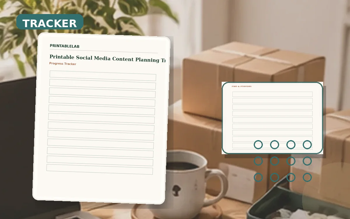 Printable Social Media Content Planning Tracker cover