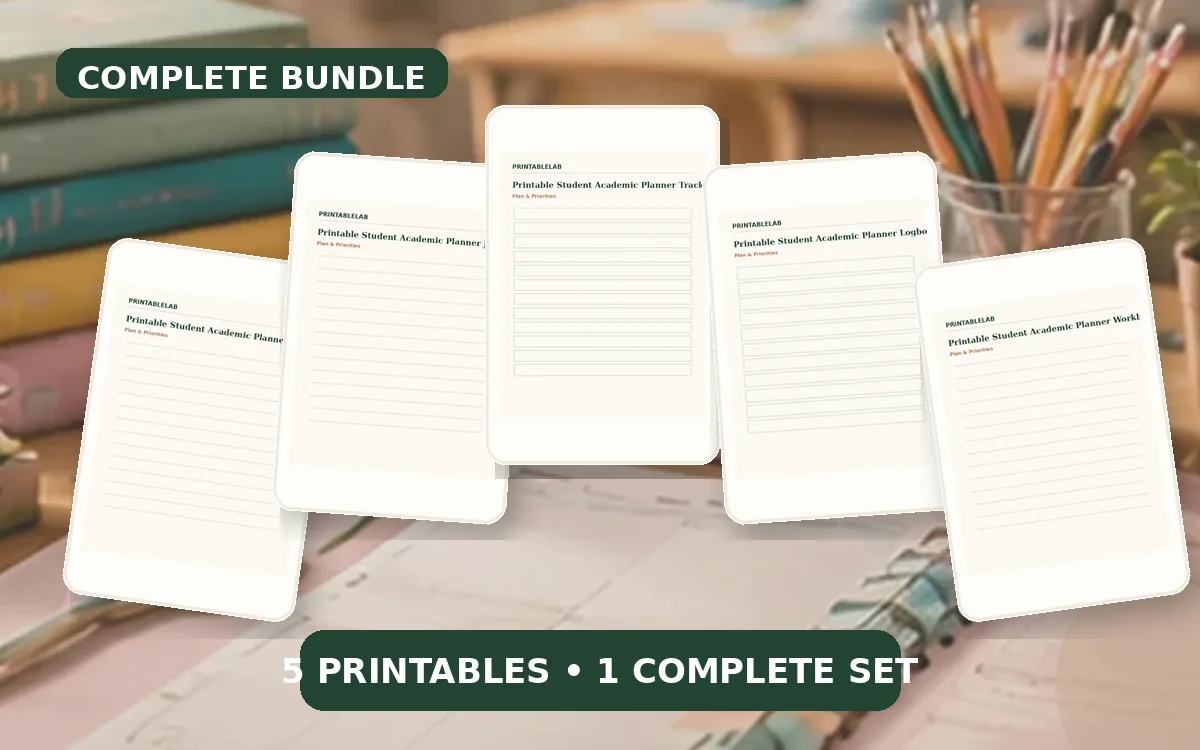 Complete Student Academic Planner Printable Bundle cover