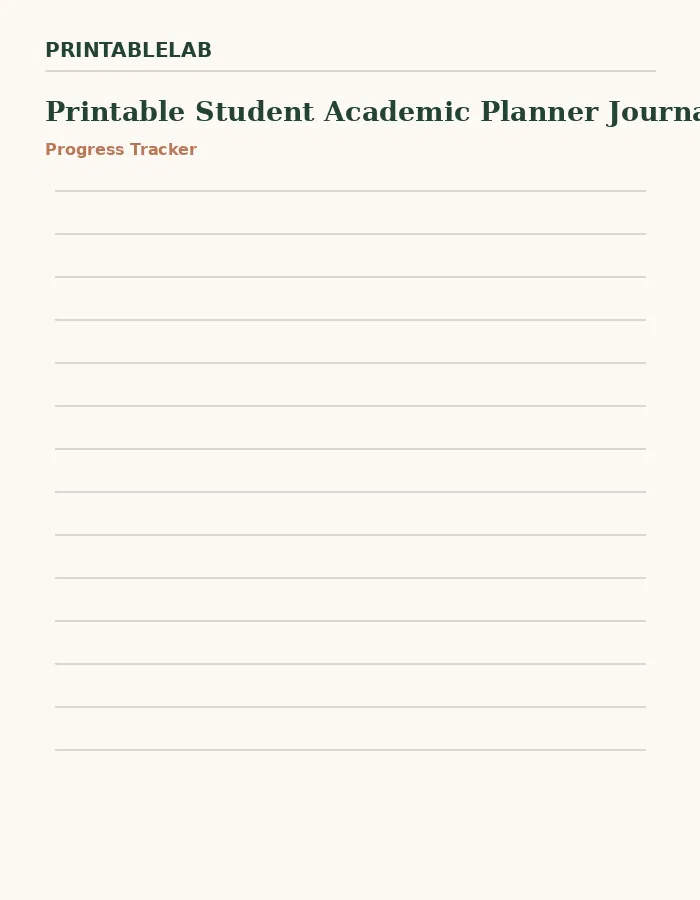 Printable Student Academic Planner Journal preview 3