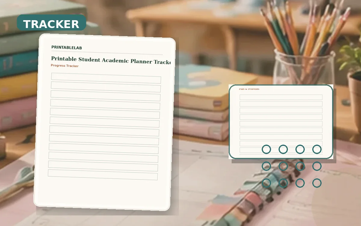 Printable Student Academic Planner Tracker cover