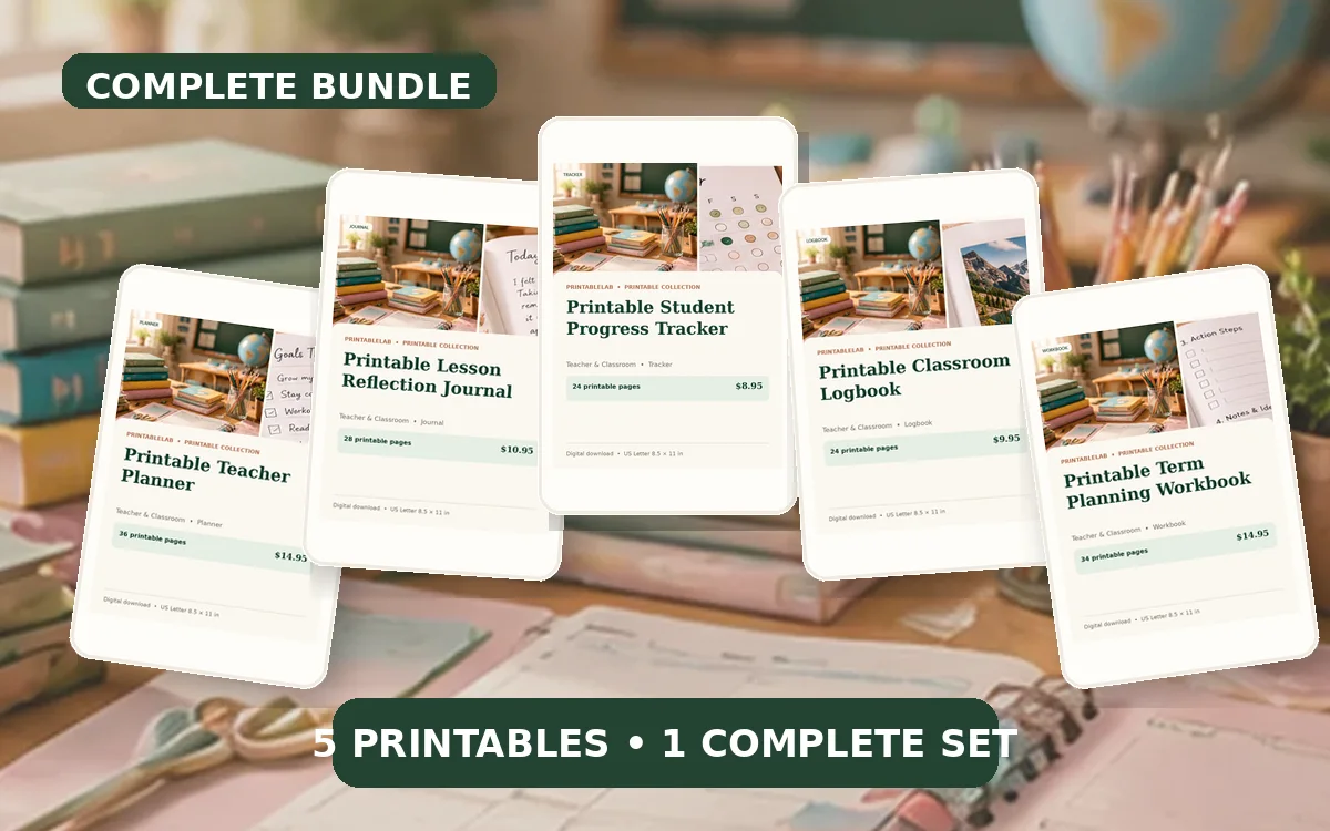 Complete Teacher & Classroom Printable Bundle cover