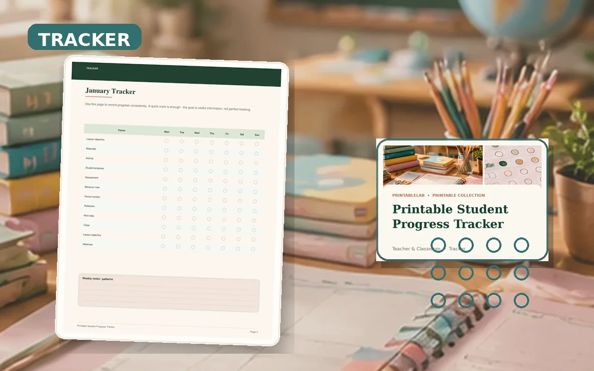 Printable Student Progress Tracker cover