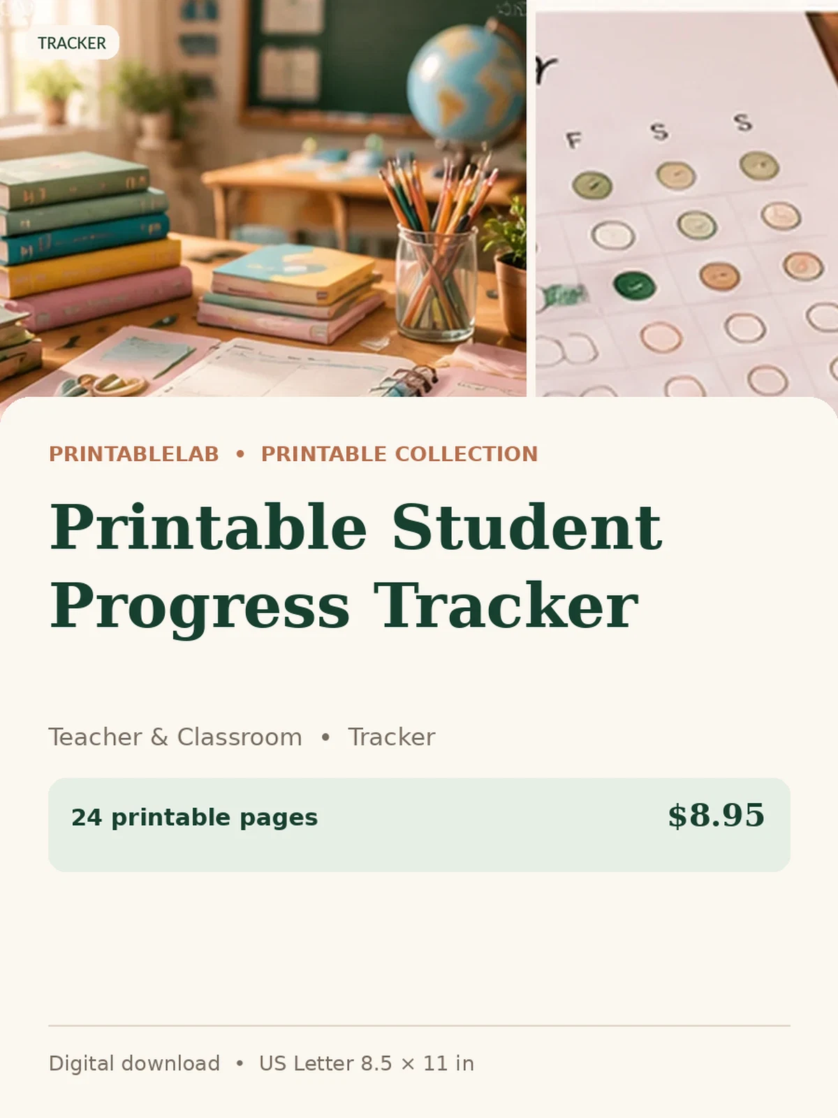 Printable Student Progress Tracker preview 1