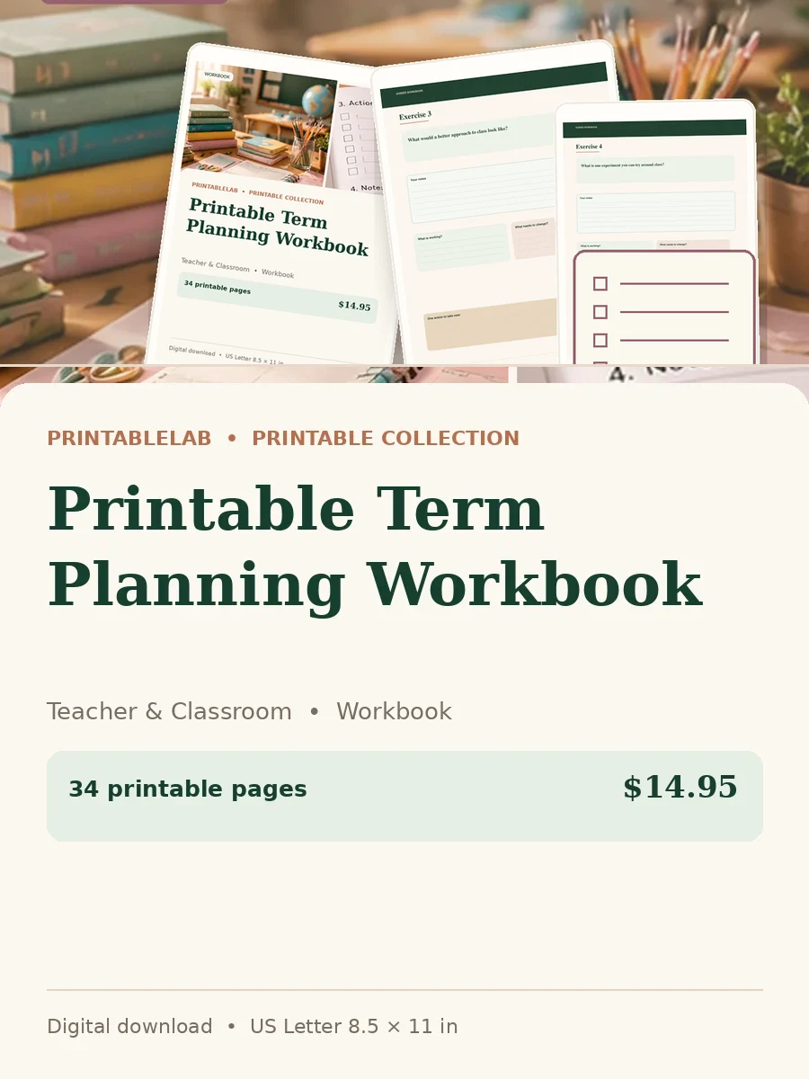 Printable Term Planning Workbook cover