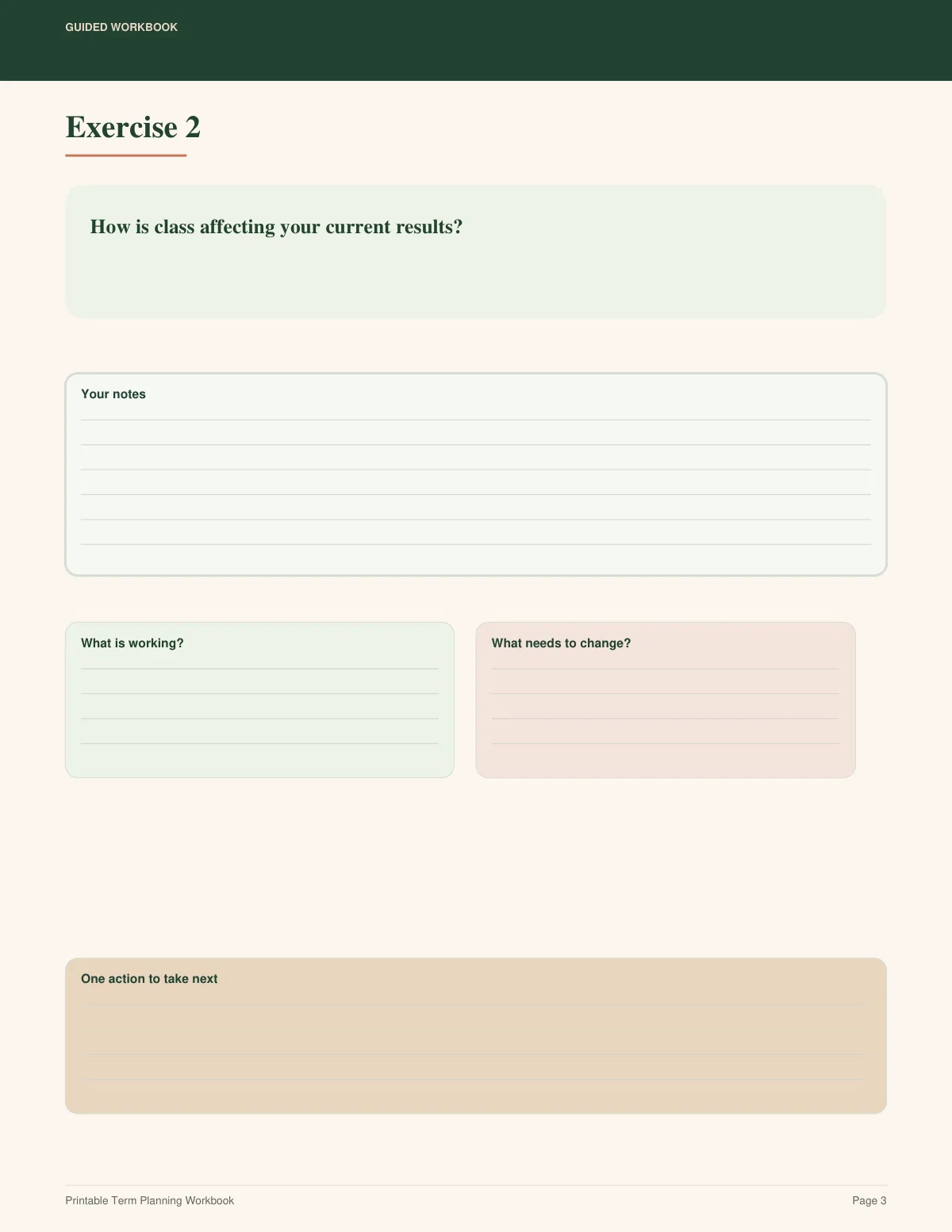 Printable Term Planning Workbook preview 2
