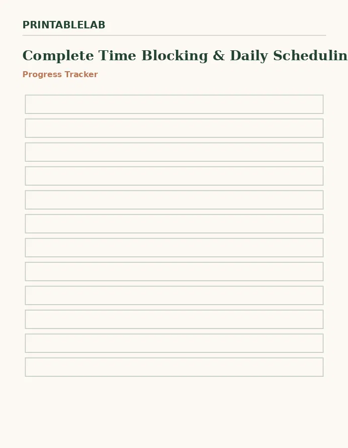 Complete Time Blocking & Daily Scheduling Printable Bundle preview 3