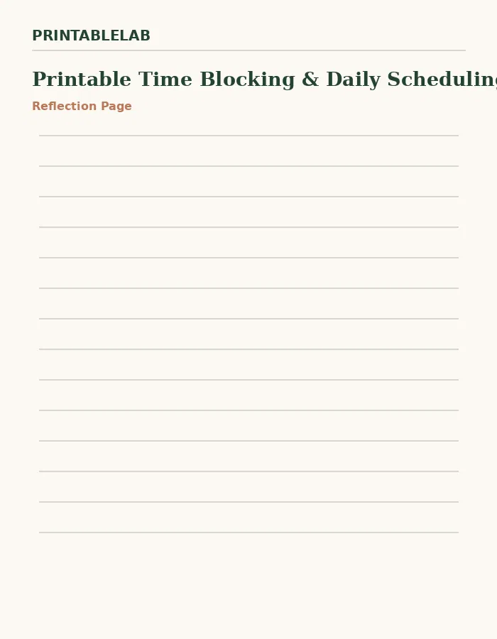 Printable Time Blocking & Daily Scheduling Planner preview 2