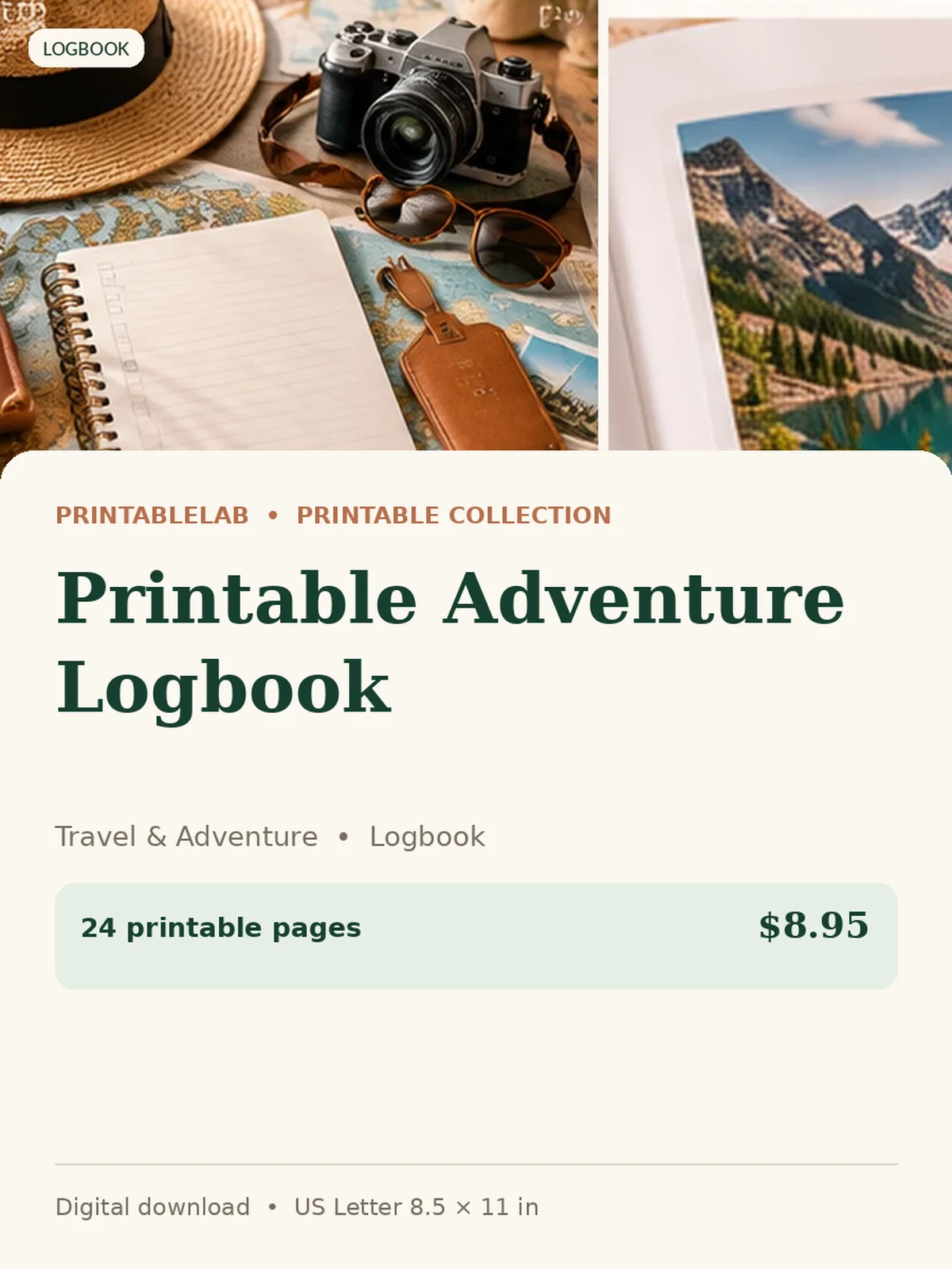 Printable Adventure Logbook preview 1