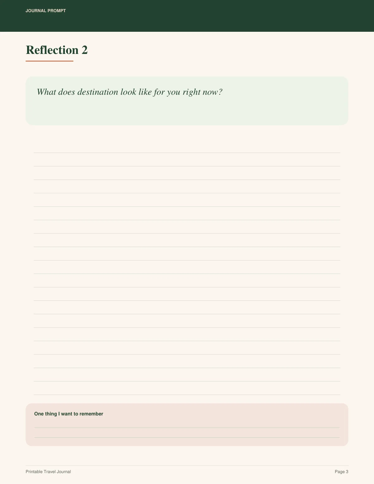 Printable Travel Journal preview 2