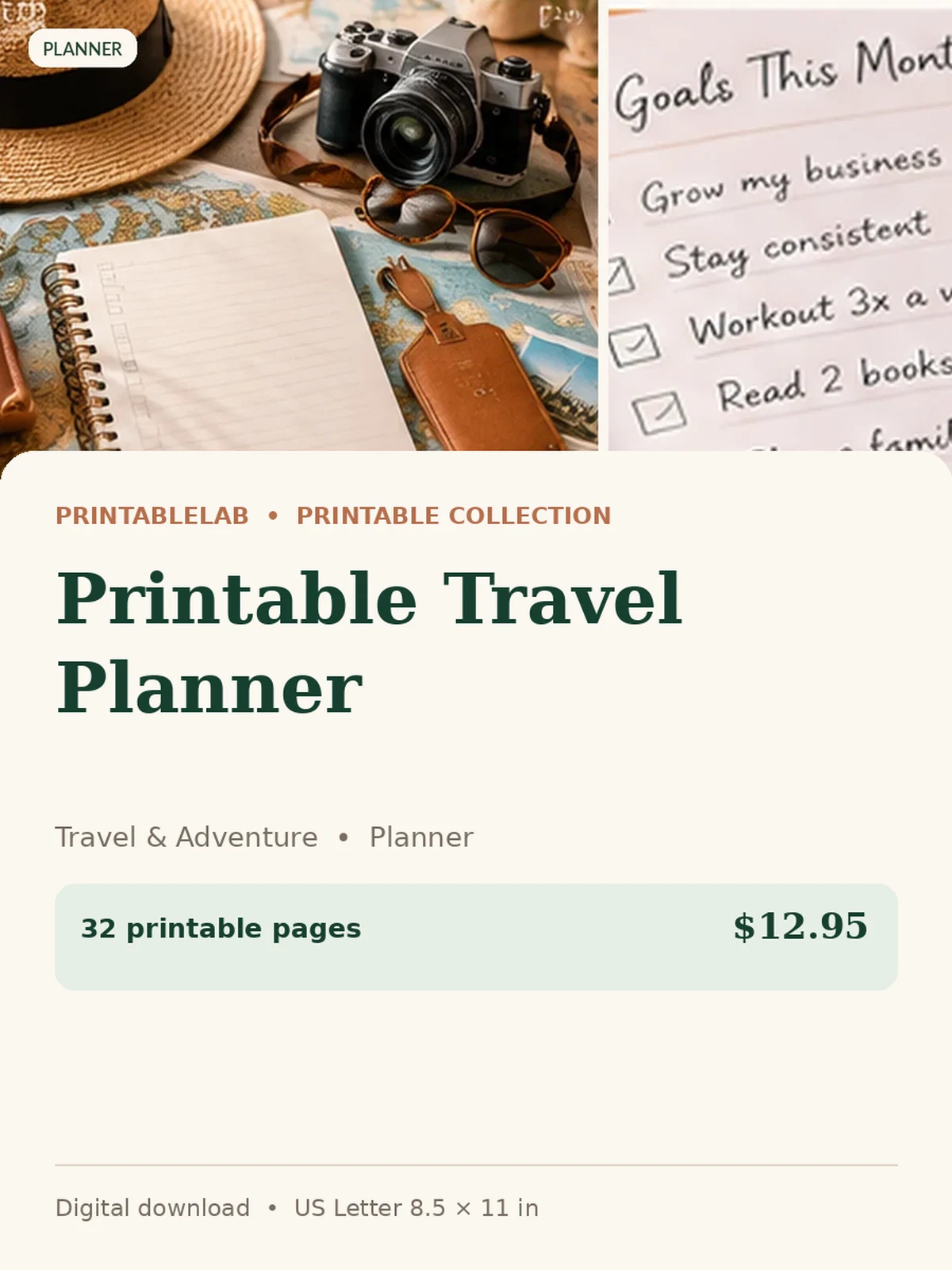 Printable Travel Planner preview 1