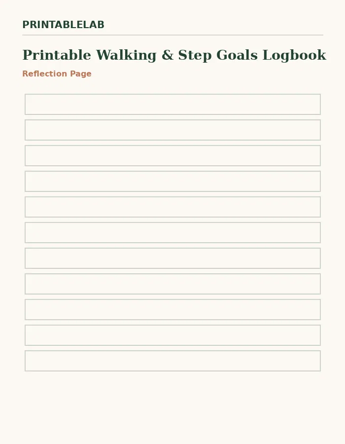 Printable Walking & Step Goals Logbook preview 2
