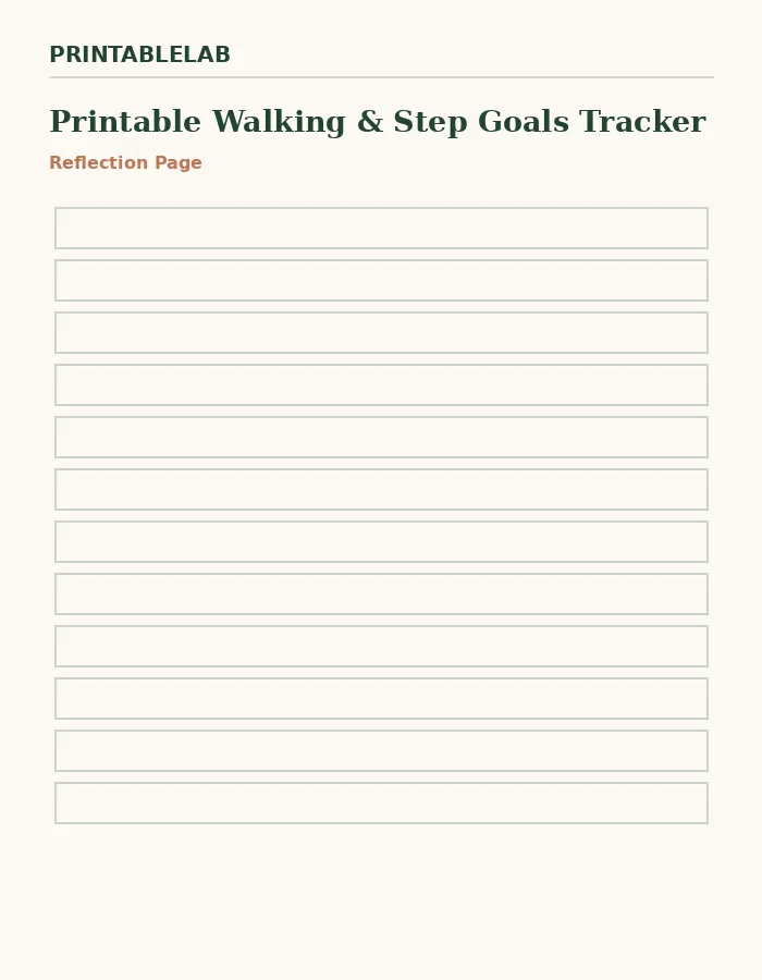 Printable Walking & Step Goals Tracker preview 2
