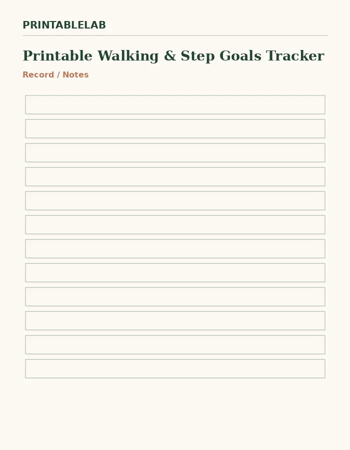 Printable Walking & Step Goals Tracker preview 4