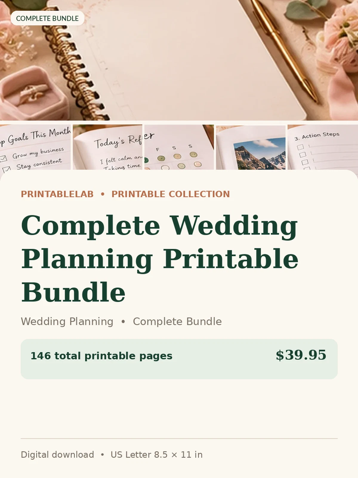 Complete Wedding Planning Printable Bundle preview 1