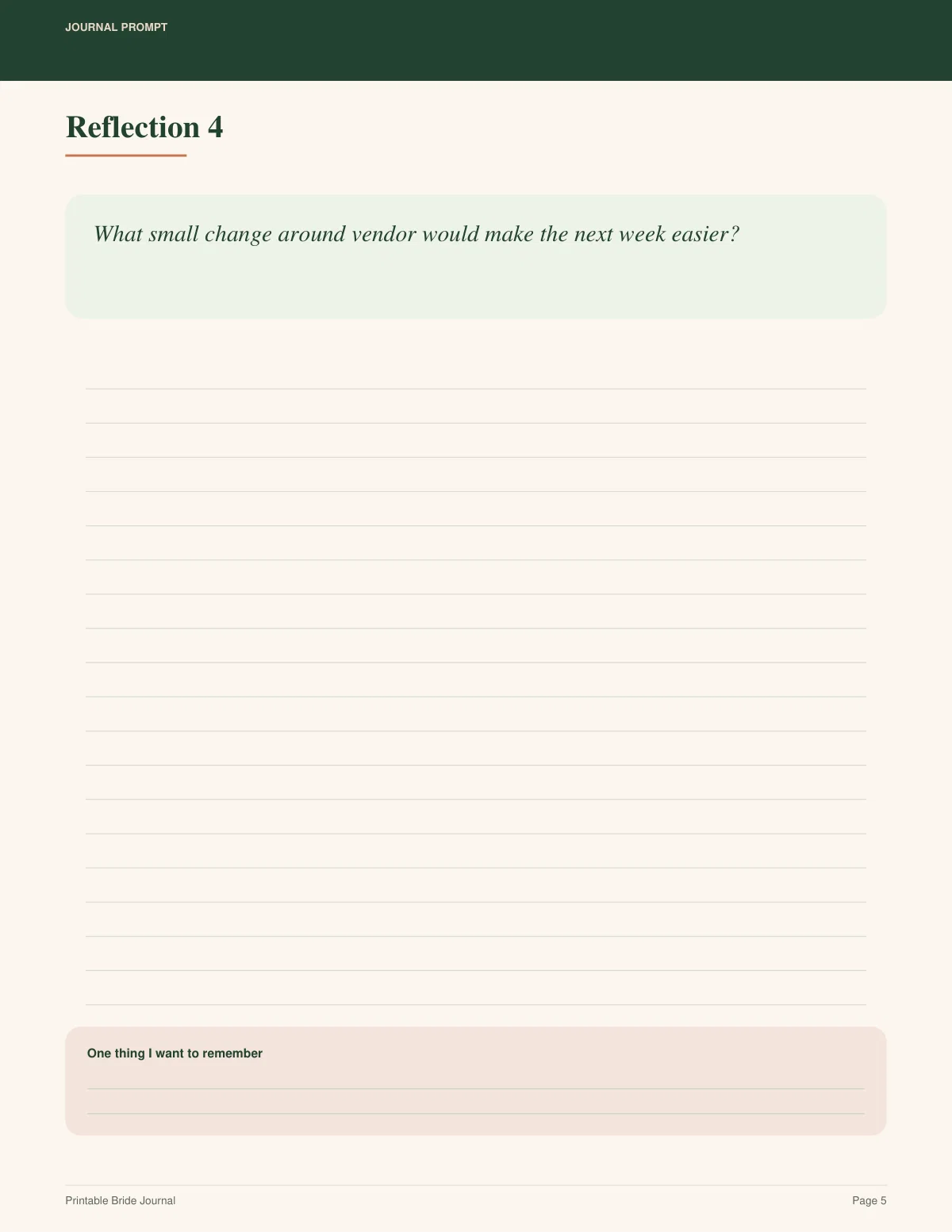 Printable Bride Journal preview 4
