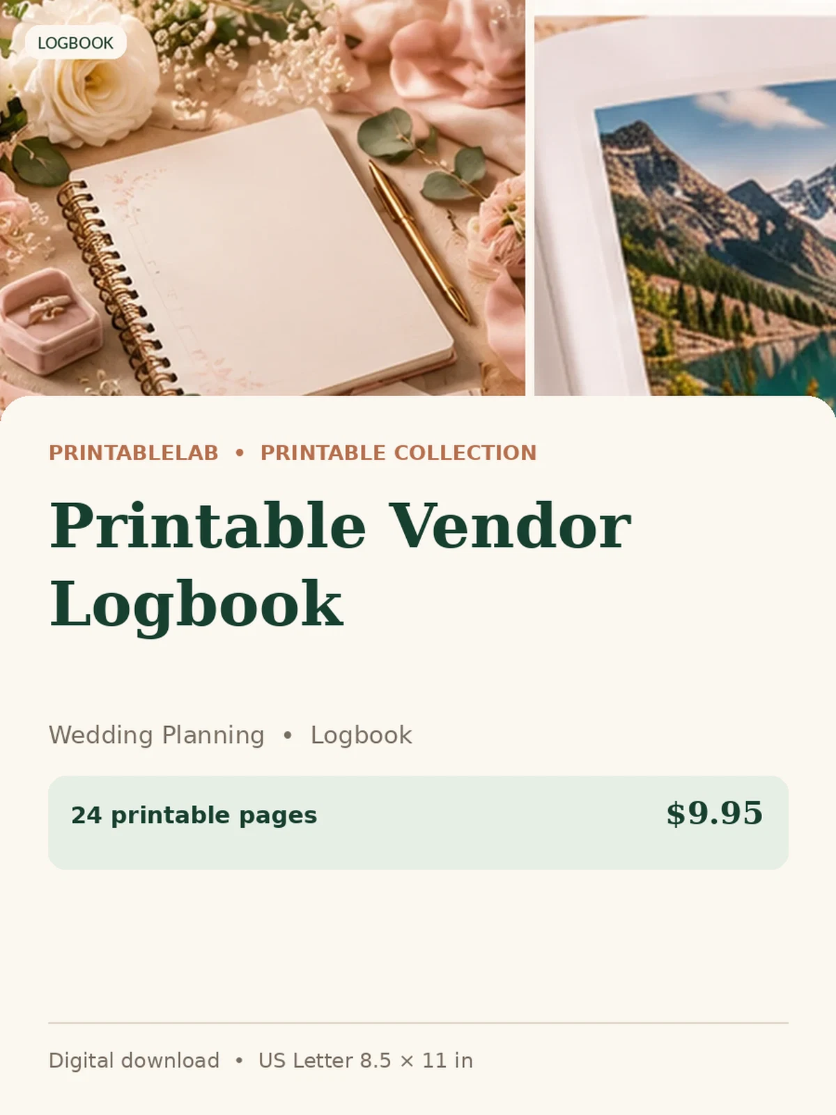 Printable Vendor Logbook preview 1