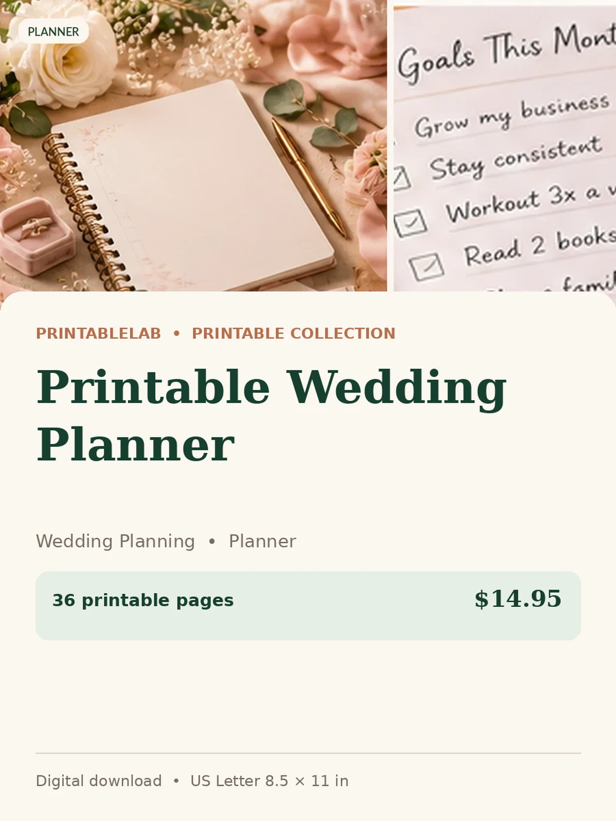 Printable Wedding Planner preview 1
